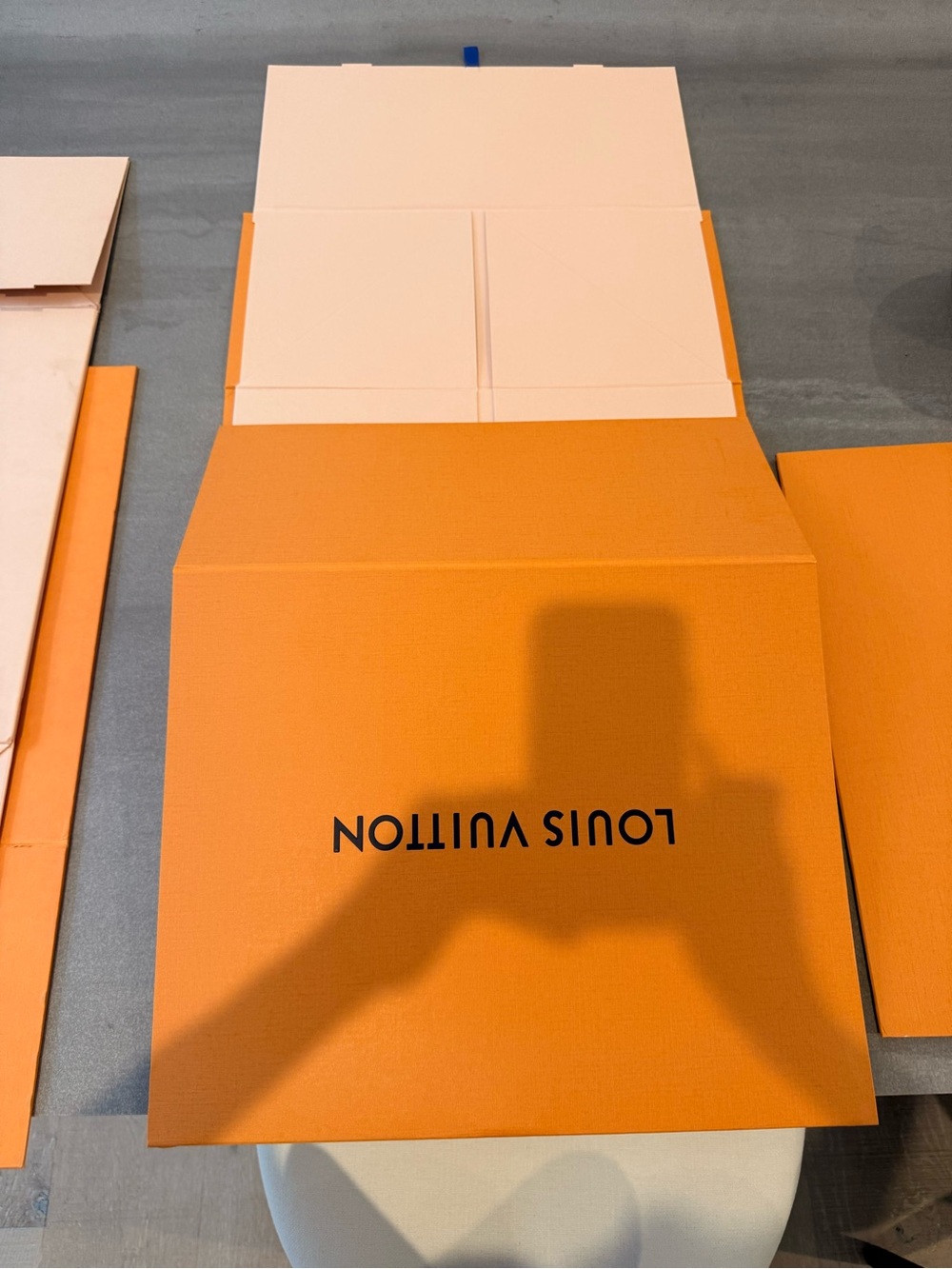 Louis Vuitton Orange Presentation Folder with Black Logo